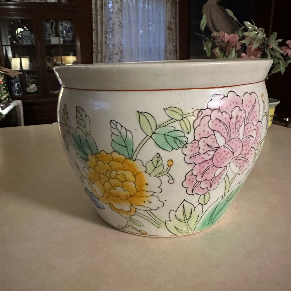 Chinoserie Flower Pot